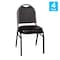 Flash Furniture Black Vinyl Stack ChairSilver Vein Metal Frame, 4PK 4-NG-ZG10006-BK-SILVERVEIN-GG - alternate 2